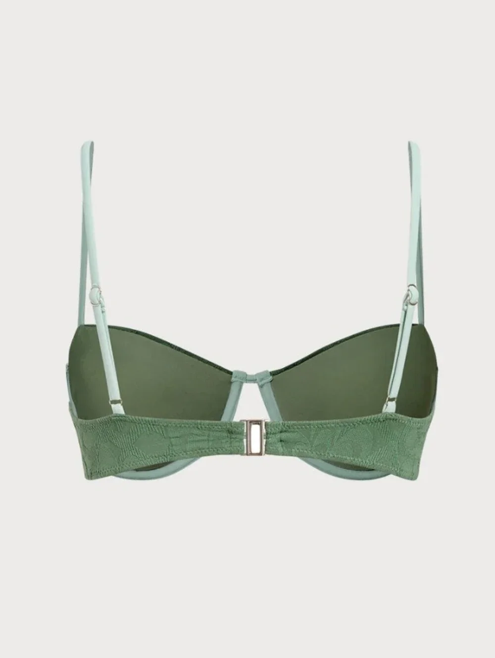 NWT Berlook Dark Green Jacquard Matching Bikini Set
